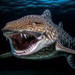 Zebra Shark, full wide shot, full body, Mesmerizing photography, Wildlife photog...