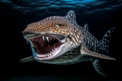 Zebra Shark, full wide shot, full body, Mesmerizing photography, Wildlife photog...