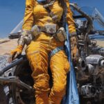 Classic gorgeous simon bisley pulp art of Syd Mead blue with blue wheels colossa...