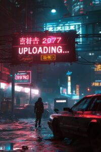 Uploading 2077. . . | by Subterfugitive::0 Photograph of a cyberpunk digital bil...