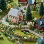 Papier Quilling kreative art Minimalistisch farmer house mountains kitzbuehel ti...