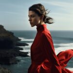 A Jacquemuse Minimalistic fashion editorial ocean set, vogue ad, fashion art, hi...