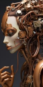 A bio - cyborg in the shades of coffee --q 2by maddox666 Prompt collection...