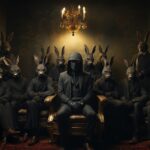 The group of people are posing for a dolce and gabbana ad, in the style of micha...