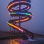 Real photo, dreamcore, dreamy, nostalgia, darkness, little light, thick fog, lar...