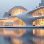 Spectacular modern architecture. weapon design style. --ar 16:9 --s 750 --v 6.0b...