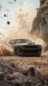 In a surreal scene amidst the chaos of World War I, a Dodge Challenger defies th...