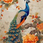 China-Chic cross stitch, Chinese traditional patterns, beautiful colorful peacoc...