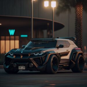 BMW x Hummer EV. MJ4import tuner Hummer EV BMW 2023 hybrid with a body kit and b...