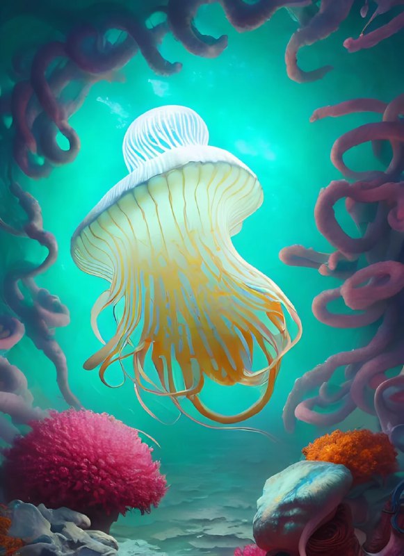 Underwater sculptures. Stable Diffusion (Lexica).Subsurface scattering, white, j...