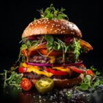 promptfood photography studio photography burger patty focus...