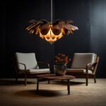 Ph lamp in teak wood with lotus petals ::1.6 Copenhagen concept Scandinavian ::1...