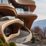 a house in mazandaran,iran with wooden walls inspierd by zaha hadid --ar 9:16 --...