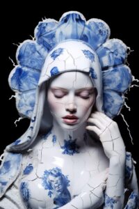 Different sculpture technique names for Midjourney prompting1. Cracked porcelain...