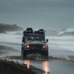 Driving along coast V5Prompt - photorealistic, the sandy beaches of the oregon c...