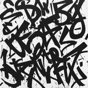 Поверх подобного абстрактного фона в стиле граффити можно прифотошопить вашу фот...