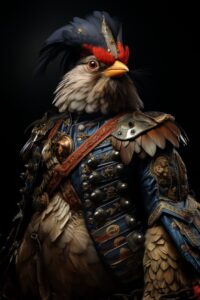 The hero of the game "Angry Birds", renaissance style, professional highly detai...