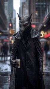 The most outstanding focus and defocus of a pale and sad cryptid walking in NewY...