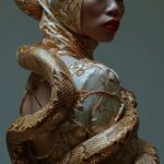 fine art photography, high fashion portrait, full body portrait, magazine, cherr...