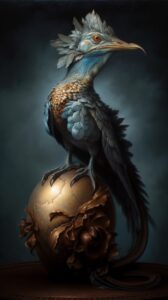 15 cool & short prompts for V511. Painting of a bronze and carbon fiber roco...