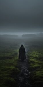 Photograph of dark age, rain, fog, dramatic and stunning award winning photo, dr...