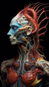 Anatomy of a human animal morph --weird 1900 --ar 9:16 --v 5.2 --s 750by The Vau...