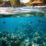 Under the deepwater in the fiji ocean, in the style of nature - inspired motifs,...