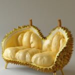 Durian-shaped seriesa Cute Durian shaped bag, simple background, It features hig...