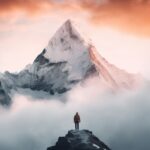  imagine u're Instagram travelerBeautiful photograph of snowy mountain, person s...