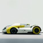 A side view picture of a dieter rams style electric concept future prototype Pol...