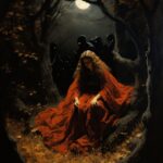 Winslow homer, frederic leighton. surreal halloween. unsettling, eerie, atmosphe...