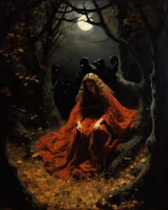 Winslow homer, frederic leighton. surreal halloween. unsettling, eerie, atmosphe...