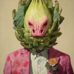 Dragon fruit head, upper body, realistic, illustration by Joshua Hoffine Norman ...