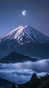 Mount Fuji, Japan, HD photography --v 6 --ar 9:16by kaisleyenlynne Prompt collec...