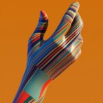 Computer generated arm, fantastic visual effects, surrealism, op art visual effe...