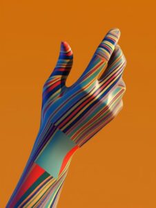 Computer generated arm, fantastic visual effects, surrealism, op art visual effe...