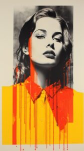 Vintage stamps, Double exposure risograph Polaroids, juxtaposition of pop - art ...
