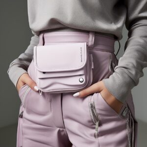 close up of samsung galaxy z flip hanging on waist --v 5.2 --s 250 --style rawby...