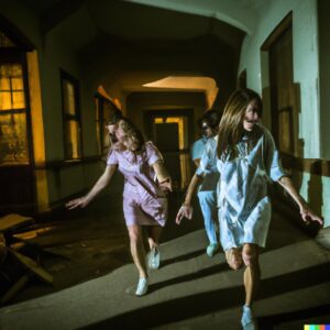 Now I want to watch this movie Scary zombies in abandoned hospital running away ...