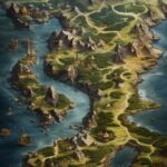 Peru Country map acurate , alot of forest areas, old pirate style --ar 9:16 --s ...