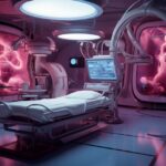 Robotic hospital, psychedelic, Cyberparadism, graffitti, fisheye, 3D modeling, H...