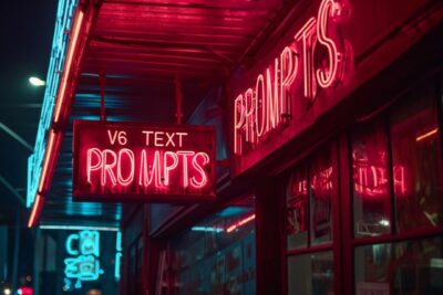 Check V6 text prompts in comments- Now you can generate text in " "- Up to 3-4 ...