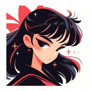cute stencil style colorful beautiful stair priestess sailor mars sticker illust...