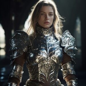 High Definition Photograph Historical Knight Wearing Enchanted Diamond Armorby a...