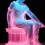 X RAY STYLE, NEON STYLE, marble greek sculpture of diana goddness sit --v 5.2 --...