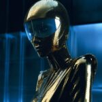 Givenchy print ad from the year 2077/ futuristic ghost model with alien DNA/ bag...
