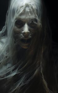 Creepy horror ghost portrait, close up, horror --ar 5:8 --s 250by moonriver3188...