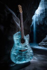 A guitar made of ice plays beautiful melodies in a frigid cave --v 5by sarahjohn...