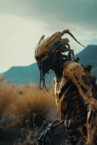 Melancholic color grading, cinematic screenshot from movie, golden chrome liquid...