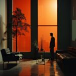 A high - definition analog photograph, inspired by the Düsseldorf School, featur...